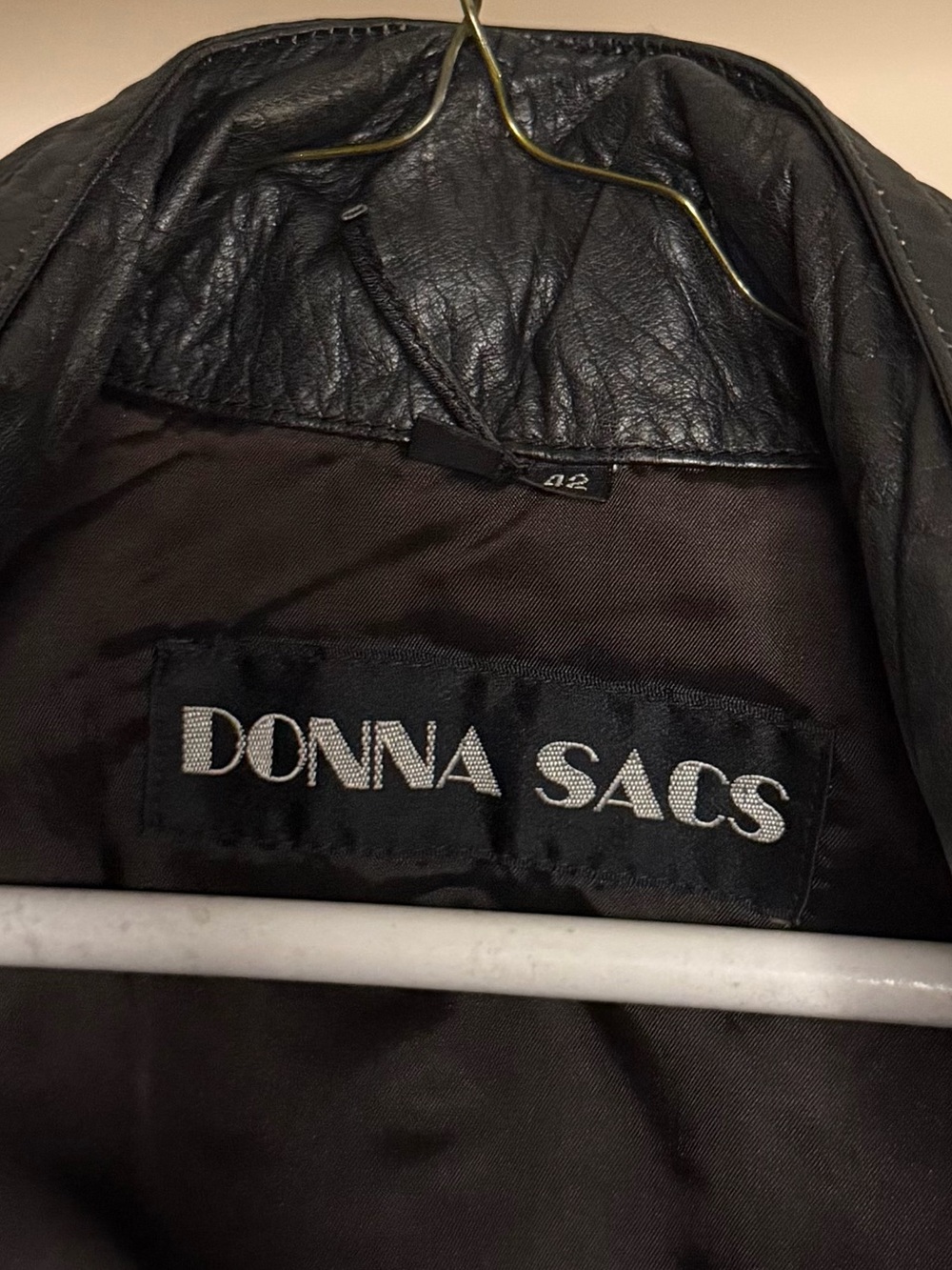 Vintage Donna Sacs Black Leather Moto Jacket - Picture 11 of 11